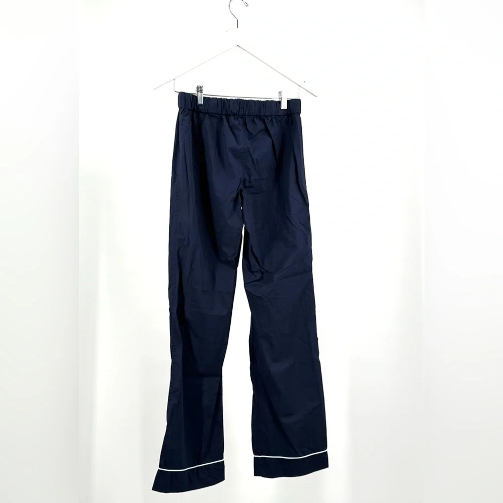 J. Crew Men’s Navy Blue  White Accent Cotton 2-Piece Pajama Set Size S